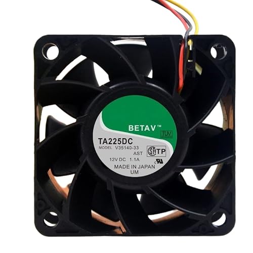 60mm GPU fan,V35140-33 6CM 6038 DC12V 13.2W 3-Wire 3Pin High Airflow High Speed Server Graphics Card Cooling Fan