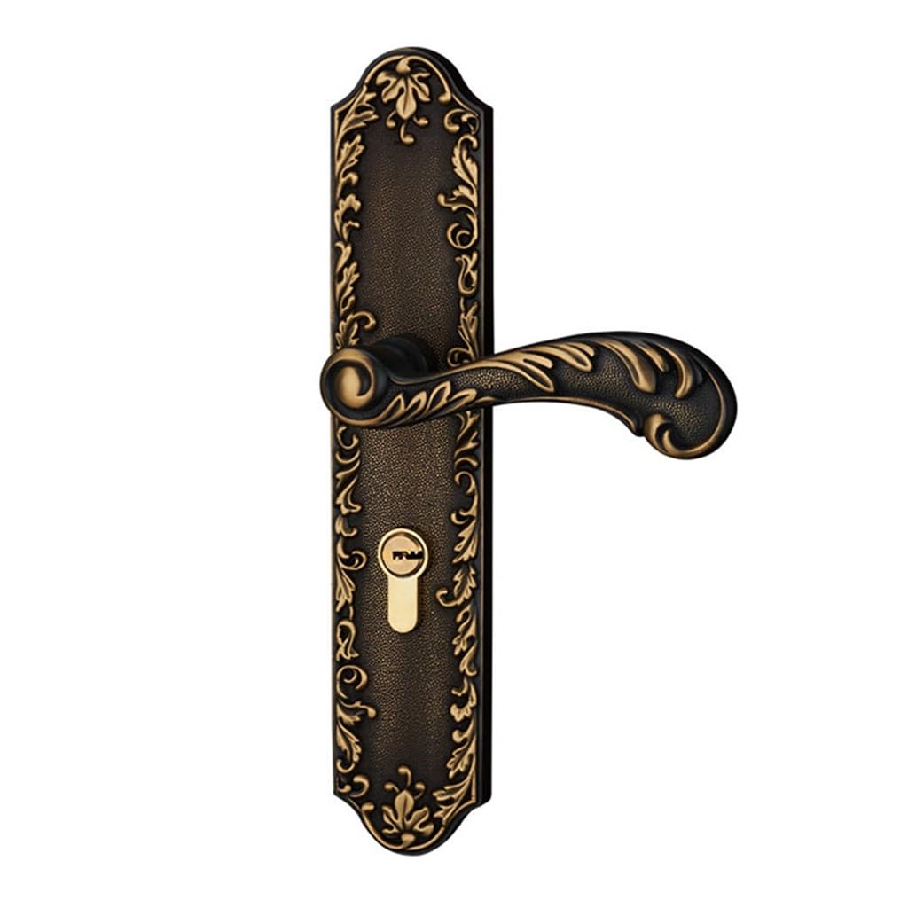 MOBYGKFY Mute Door Locks All Copper Interior Room Gold