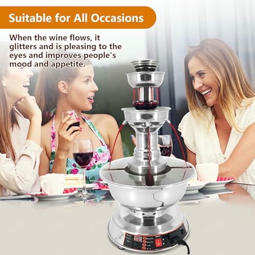 Fuente eléctrica para vino 3 niveles acero inoxidable miniatura 4