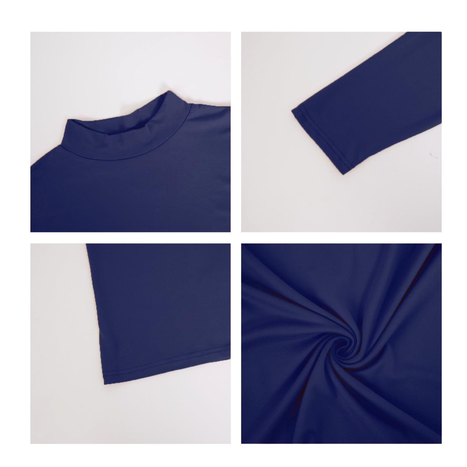 LAOARA T Shirt Uomo Collo Alto Cotone Maglietta Manica Lunga Slim Fit Maglia Tshirt Pullover Maniche Lunghe M-3XL