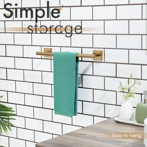 Image of KOKOSIRI Bathroom Towel Bars 12 Inch Towel Ring Champagne Bronze 30CM Hand Towel Holder for Bath Kitchen Wall Stainless Steel B4005CPG-L12