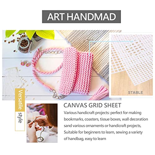 hifrom Plastic Canvas Mesh Linen Sheets, 4pcs, ART_CRAFT_KIT, Foldable, for Sewing Projects 20x33 cm or 21x30 cm - Image 3