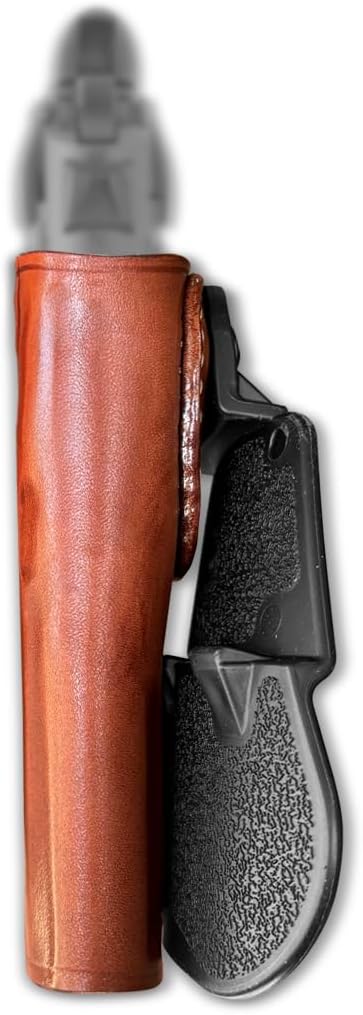 Masc Premium Leather OWB Paddle Holster Open Top Fits Browning-Type 1911-380/22LR Non-Railed Black Label Full Size 4.25-inch, Right Hand Draw, Brown Color #1347#
