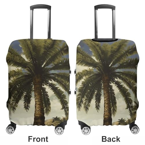 Palm Tree Tropical Luggage Cover, Elastic Luggage Protector Fits 19-32in Suitcases, Washable & Anti-Scratch Suitcase Cover for Men Women XL3