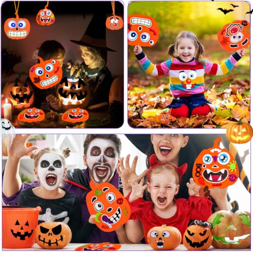 Natonhi 430Pcs Halloween Crafts for Kids, Fall Foam Pumpkin Decorating Kit - image 6