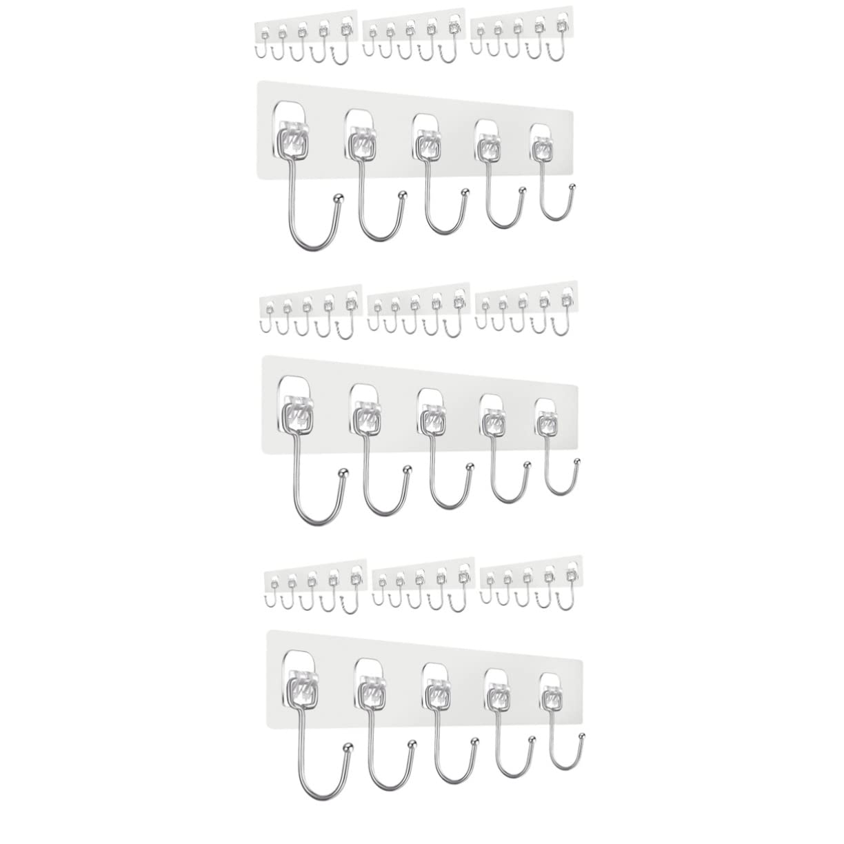 VASDEV 12 Piezas de Ganchos de Pasta Fuerte Perchas para Sombreros Estante de Ropa de Metal Ganchos de Metal Ganchos de Pared Transparentes Ganchos de Pared Ganchos Adhesivos para Colgar