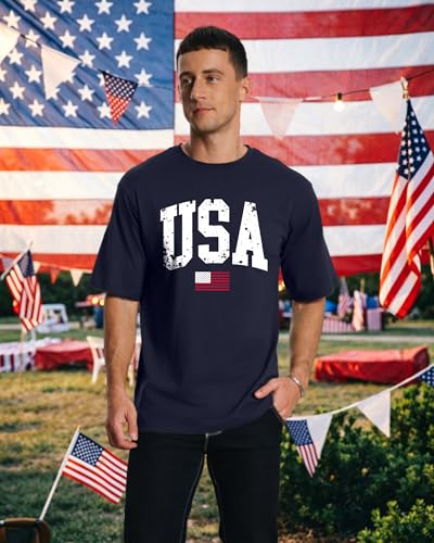 25% Off KUYIGO Men's Patriotic USA Flag T-Shirt - Image 4
