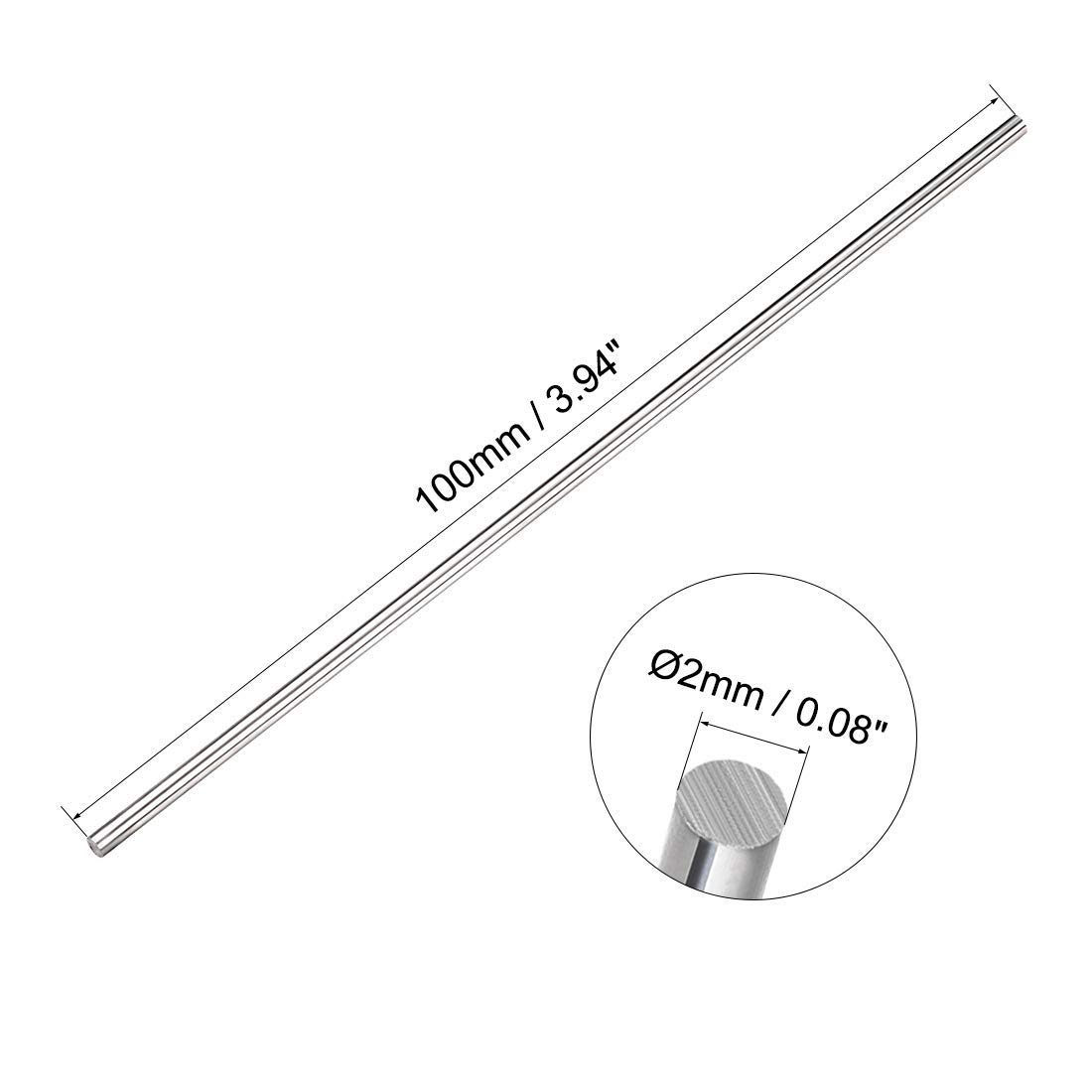 K10 tornio in acciaio al tungsteno asta tonda albero solido 2 mm diametro 100 mm lunghezza