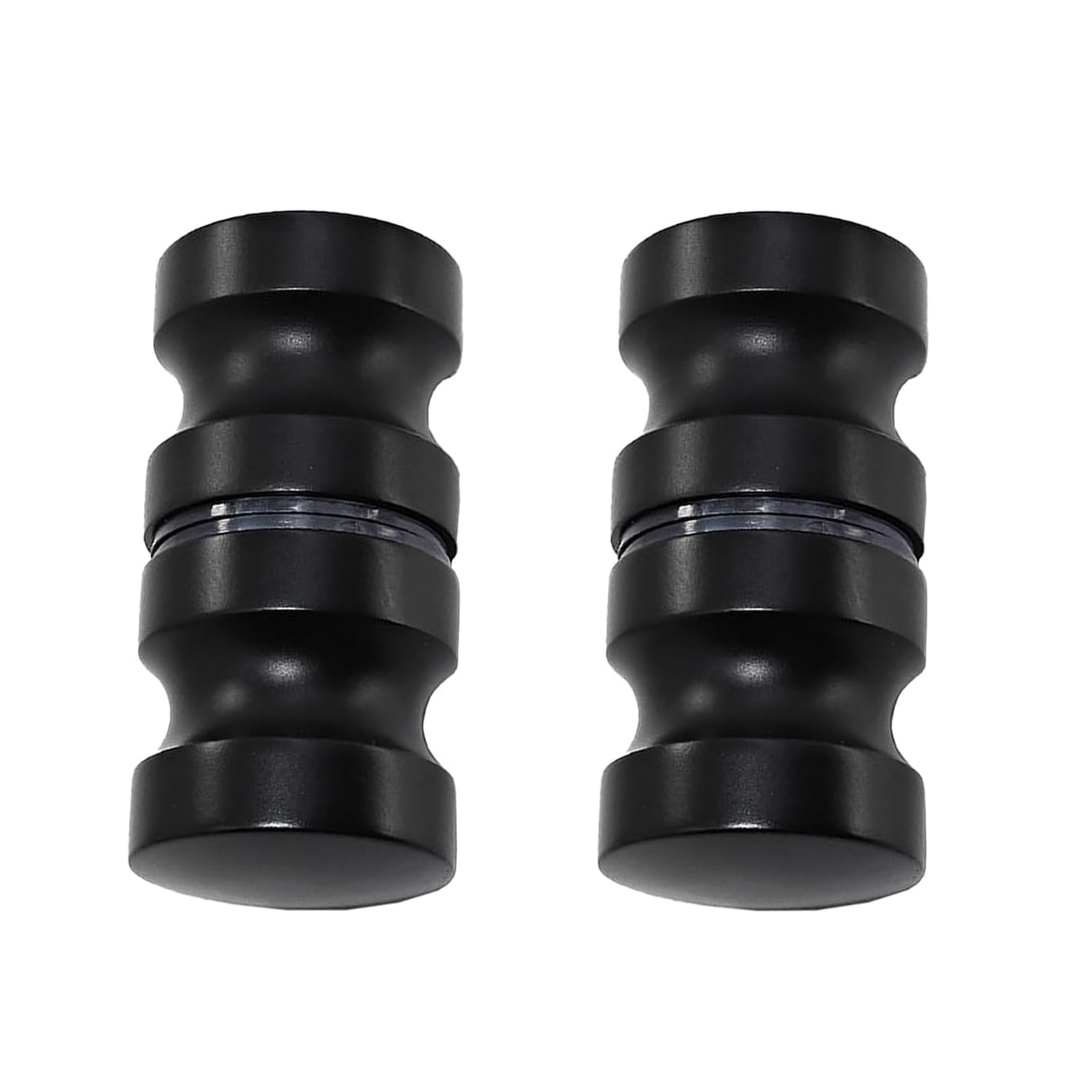 Nes Home Round Black Aluminum Shower Door Knob Handle Set of 2