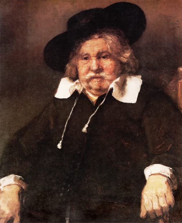 Toile Rembrandt portrait d'un homme âgé finition premium peinture salon 60x90