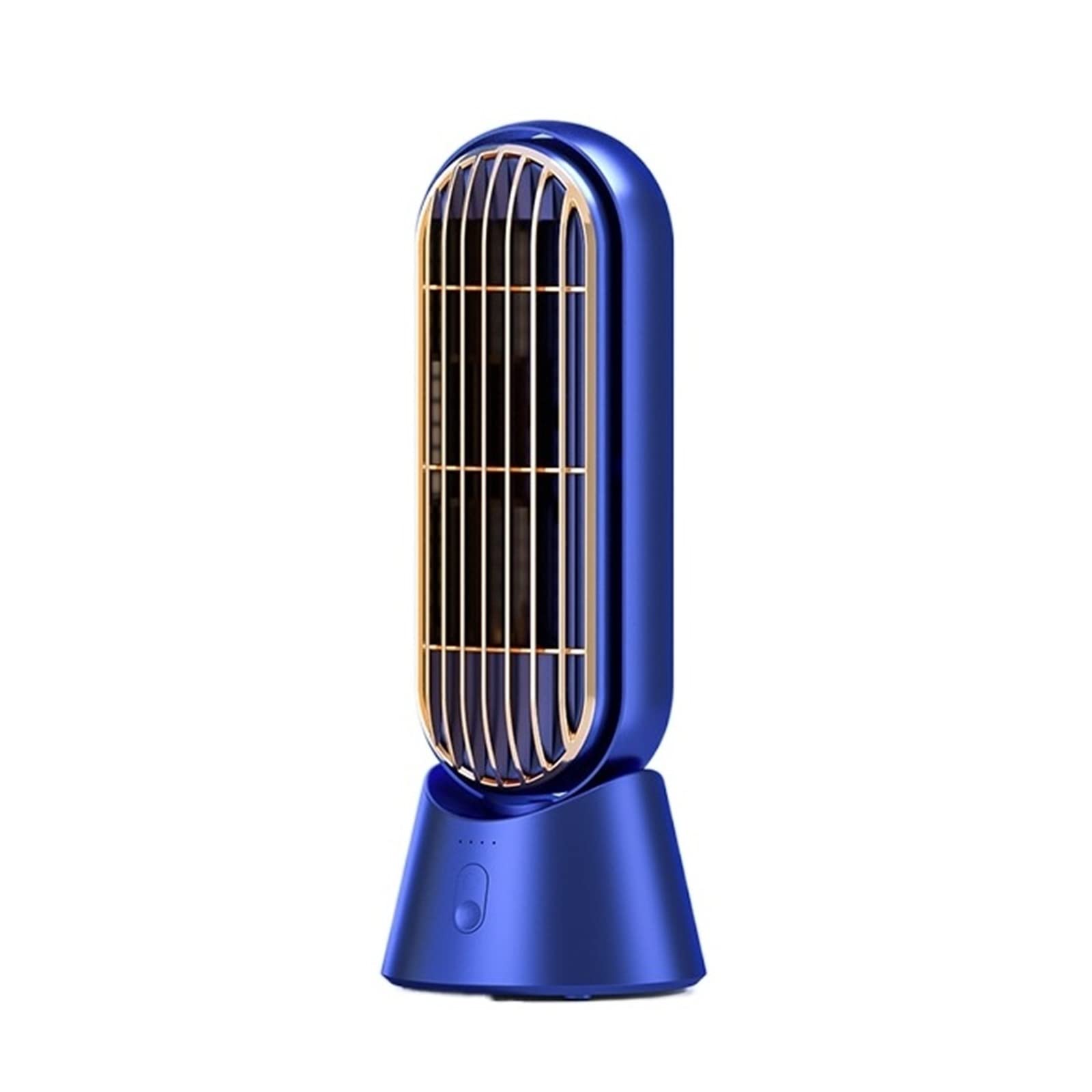 Portable Mini Air Conditioner Circulating Fan 90 ° Shaking Head Desktop Mobile Cooler 4000mAh USB Household Fa Airflow Comfort Refreshing Breeze(USB Wired Blue)