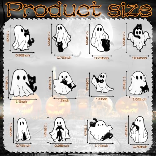 36 Pieces Halloween Enamel Pins Set Luminous Ghost Black Cat Pumpkin Lapel Pins Bulk for Backpacks Clothing Hat Bag3
