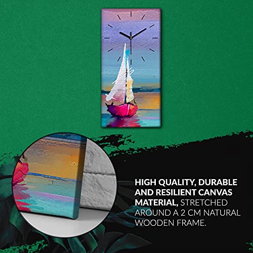 Art mural image premium horloge sur toile grand format vertical - 6