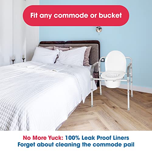 Wert Commode Liners Disposable - Value Pack 90 Bags - Bedside Commode Liners Disposable For Adult Commode Chair, Portable Toilet Bags & Comode Poop Bags - Forget About Cleaning The Commode Pail Again! #TOP1