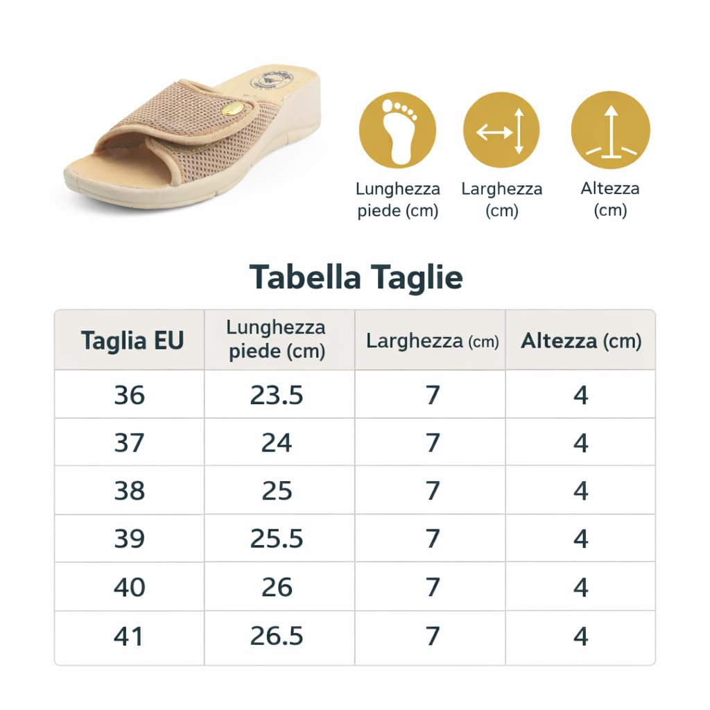 JOMIX Zapatillas Casa Mujer Verano Fabricadas en Italia Chanclas Anatómicas Mujer