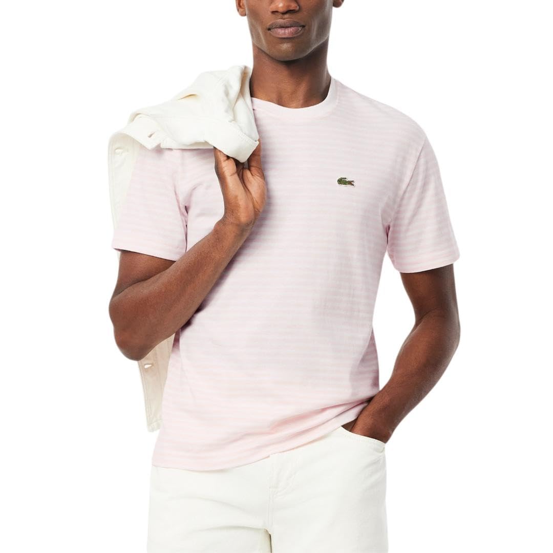 Lacoste Men's Heavy Cotton Striped T-Shirt