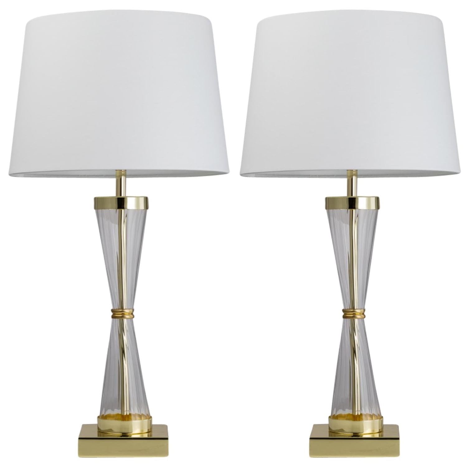 First Choice Lighting Table Lamp - Gold - White Shade - 25cm Diameter