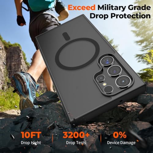 Image of AIBEX Back Cover for Samsung Galaxy S24 Ultra| Slim Case with Wireless Charging Support | Anti-Scratch, Shockproof, Anti-Fingerprint & Lightweight Military-Grade Protective Cover - Black