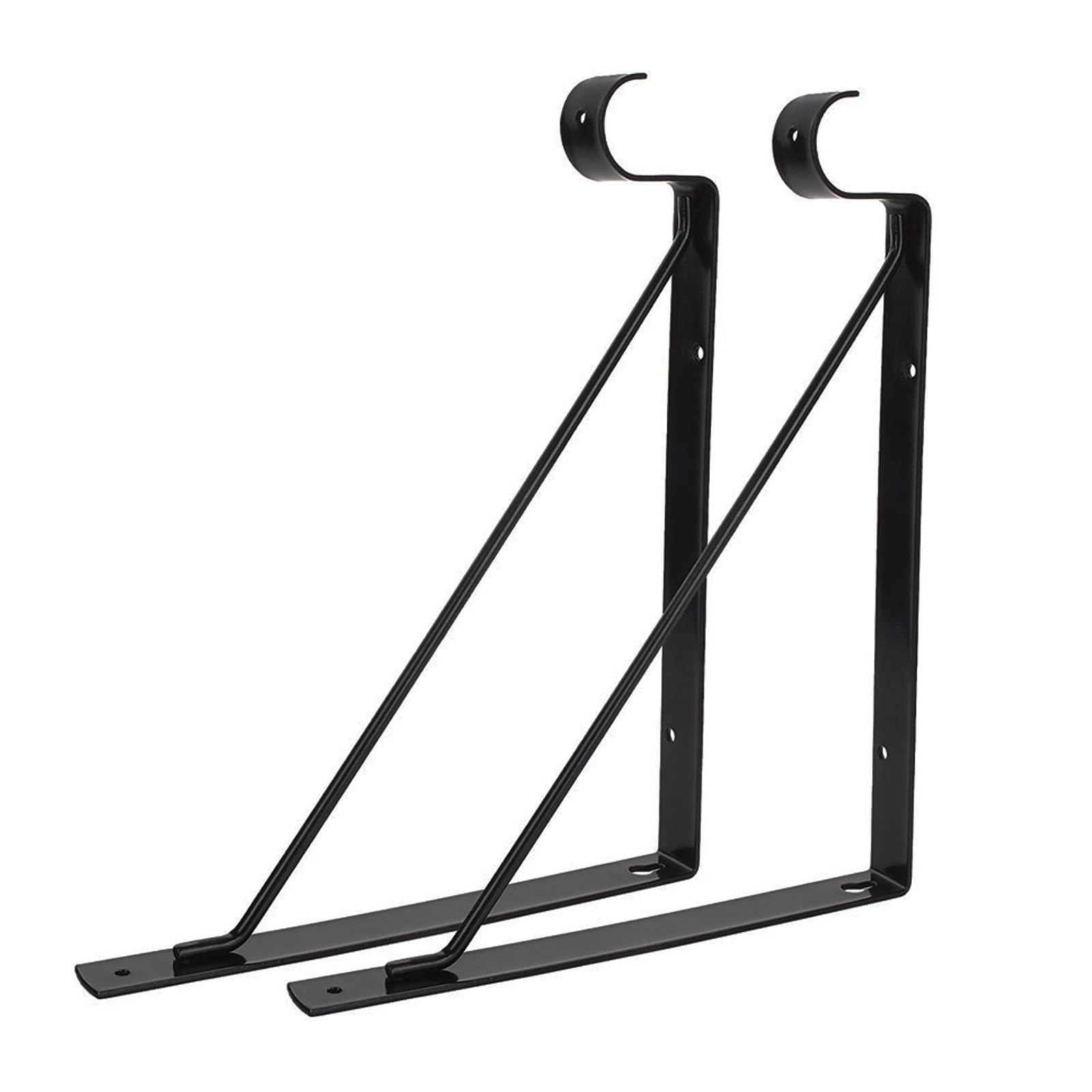 Paquete de 8 soportes de barra y estante de armario resistentes, soportes de estante de armario montados en la pared, soportes de estante de armario de 11 x 11 pulgadas con soporte de barra,