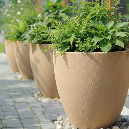 Image of Eha Earth Friendly Deco Big Planters for Home Decor | 18 inch, Pack of 1 | Heavy Duty Plant Pot Made with Rice Husk & Bamboo Biocomposite | UV Protected Pot for Plant | Pots & Planters Big Size
