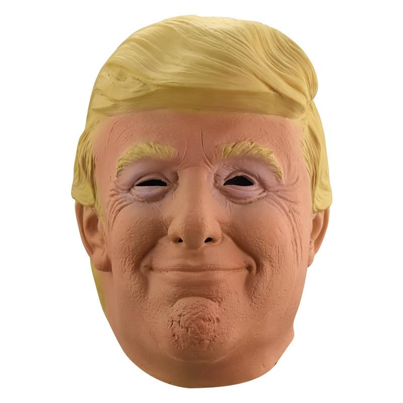 Custom System Trump Mask, Latex Head Cover, Used for Halloween, Parties, Bar Entertainment Cool Places, Film and Television Props, Haunted House Secret Room Party Party Dress-up Products
