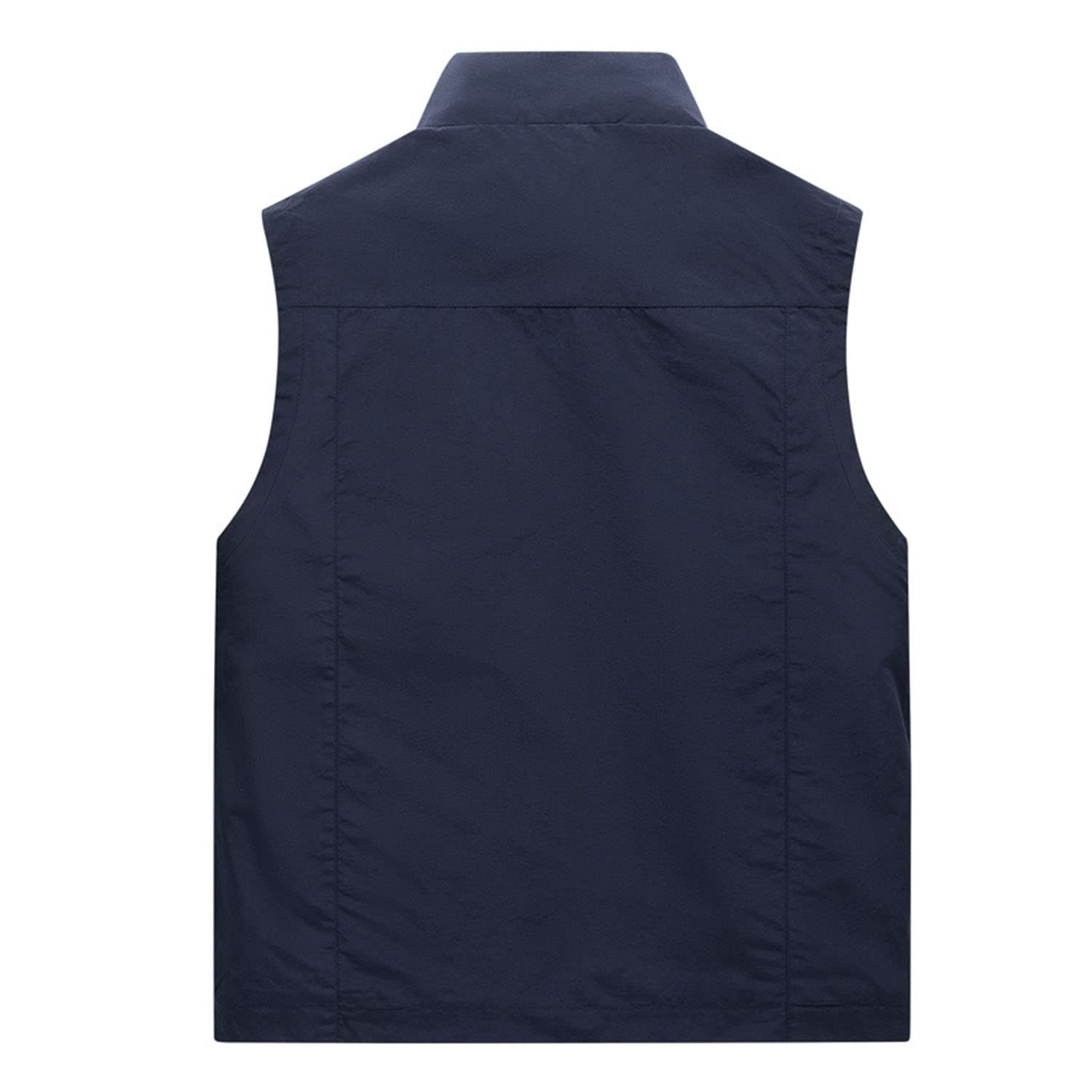 Chaleco Hombre Casual Sección Fina Secado Rápido Chaleco Sin Mangas Multibolsillos Práctico Chaleco Primavera Y Otoño Chaqueta Transpirable