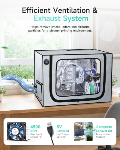Image of TOPCUBE 3D Printer Enclosure for Bambu Lab A1 Combo with Exhaust Kit