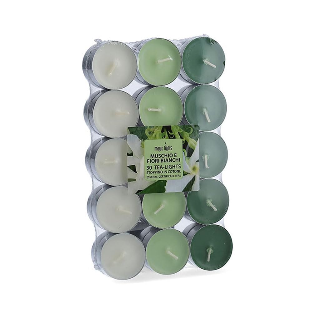 Magic Lights Scented Candles, White, 360 g