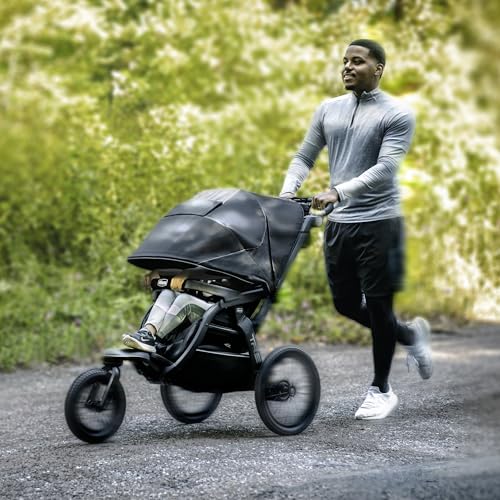 Image of Chicco TRE Jogging Stroller, All-Terrain Stroller, Compatible with Chicco Infant Car Seats (not Included), Baby Travel Gear, Galaxy /Black
