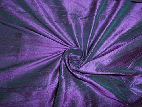 Soie Dupion violette et verte 137 cm éliminant l'aspect lisse des tissus