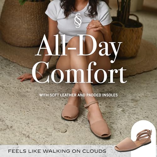 Classic Ankle Strap Sandals for Women, Dressy, Soft Leather, Removable Ankle Strap Flats for Women, Casual Flat Sandals2