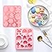 2 PCS Easter Silicone Molds for Chocolate, Easter Egg Bunny Rabbit Basket Flower Shape Candy Chocolate Molds for Baking Rabbit Jello Cookie Ice Cube Candle Mould for Cupcake Decorations