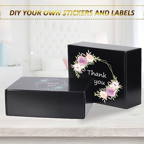 Image of HORLIMER 12x9x4 inches Shipping Boxes Set of 20, Black Medium Corrugated Cardboard Gift Mailer Box