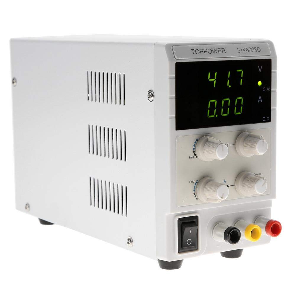 Zasilacz ladla Boratoryjny Akozon, STP6005D 3 LED High Precision DC Regulowany zasilacz 300W 0-60V 0-5A Przełącznik 110 / 220V Zasilacz biurkowy Stabilne wyjścia (220V UE)