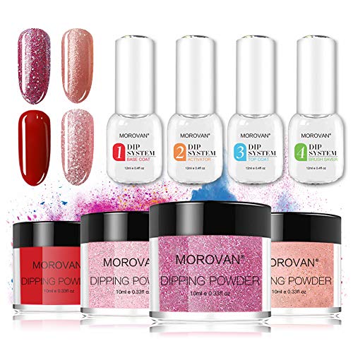 Nail Dipping Powder Kits Dip Powder Starter Kit Acrylic Dipping Nail System for Nail Manicure Nail Art Set Essential kit