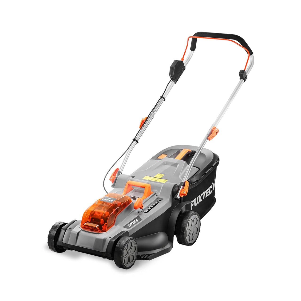 FUXTEC Cortacésped Inalámbrico 40V (2x20V) E2RM37 - Kit de Baterías y Cargador Incluido - Ancho de Corte 37cm, Altura de Corte Ajustable, Cortacésped con Batería, Sin Cables