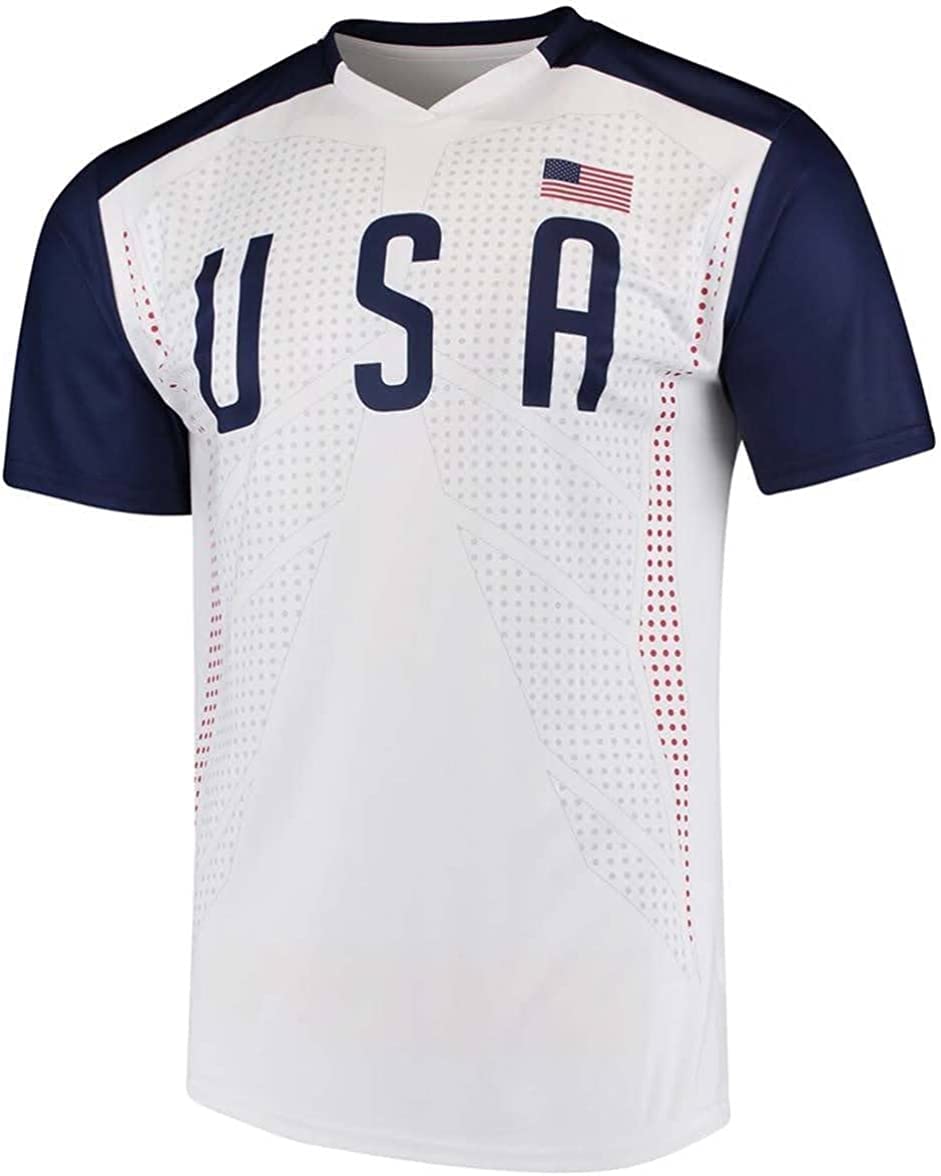 USA National Team Soccer Jersey - Replica (as1, Numeric, Numeric_10, Numeric_12, Regular, Regular, Youth Medium (10-12)) White