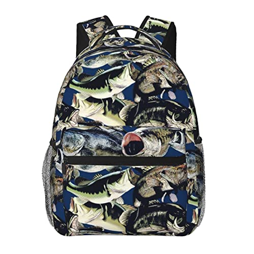 Sac à dos ordinateur motif poisson idéal pour les cours au lycée et les sorties en ville