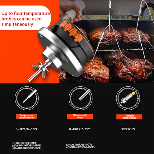 Image of Bluetooth BBQ Meat Probe 2 Pcs, Stainless Steel Smart Pro meater Probe