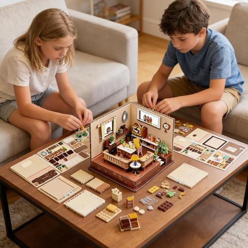 Puzzle 3D en bois à construire pour déco chambre de studio