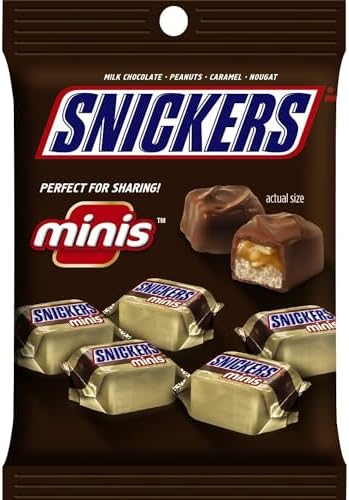 SNICKERS Minis Size Chocolate Candy Bars 4.4-Ounce Bag (Pack of 12)