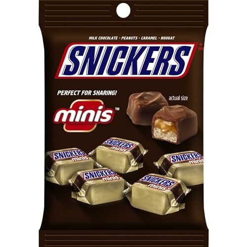 SNICKERS Minis Size Chocolate Candy Bars 4.4-Ounce Bag (Pack of 12)