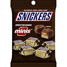 SNICKERS Minis Size Chocolate Candy Bars 4.4-Ounce Bag Pack of 12