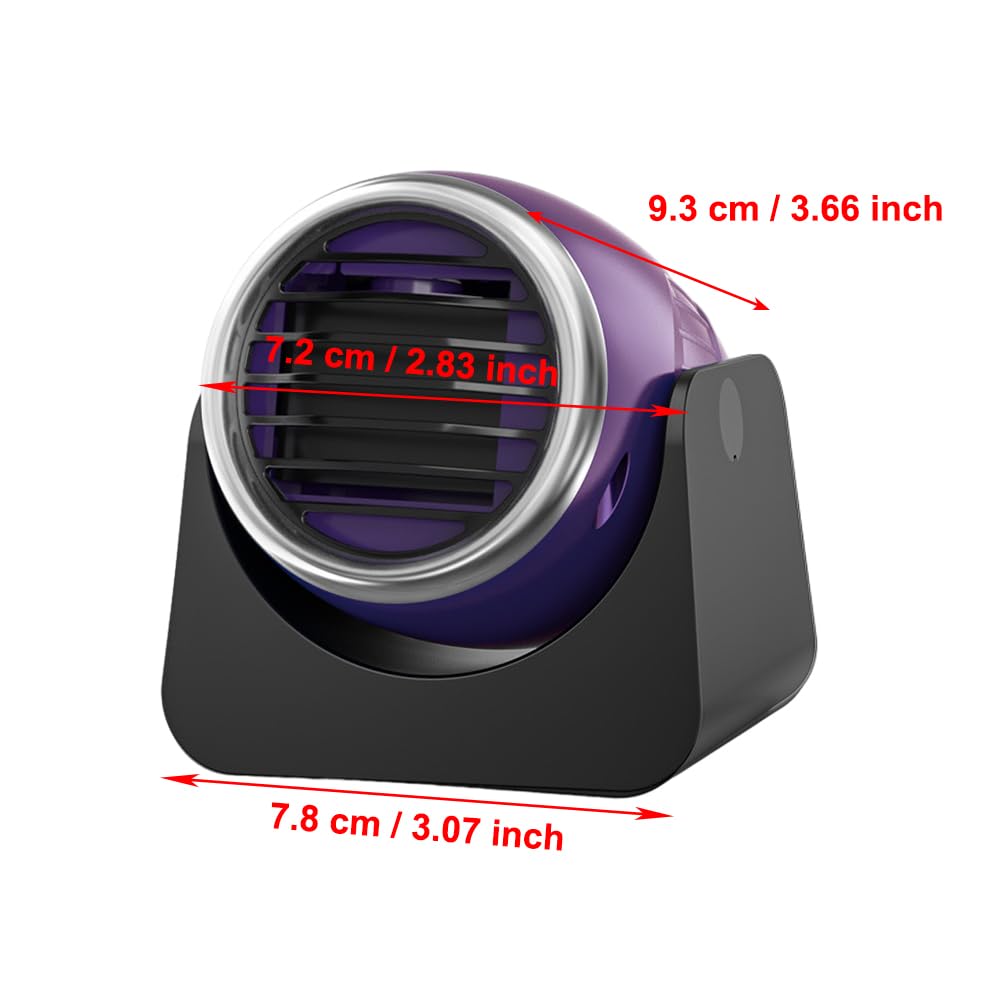 Riloer Auto-Enteiserhitzer, 12 V, 140 W, 10 A, automatischer Scheibenentfroster, tragbarer Auto-Heizlüfter, Violett