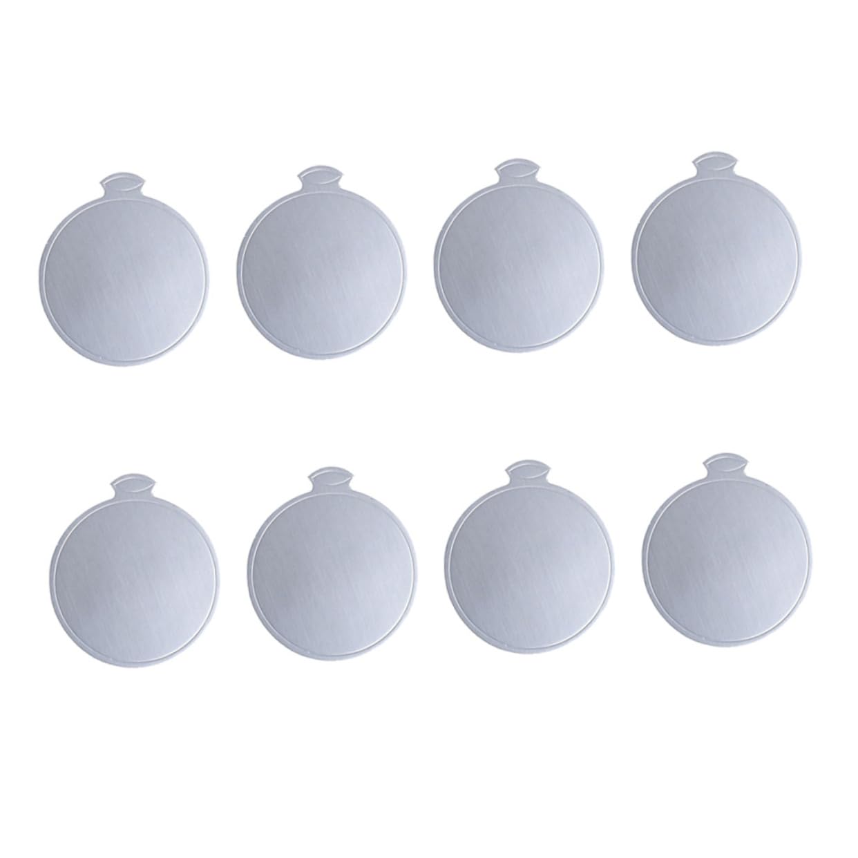 OUNONA 100pcs Silver Round Mousse Tray Disposable Cake Base Cardboard for Cupcakes Food Grade Serving Mats for Weddings Parties and Bakeries