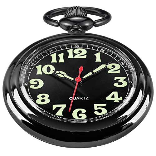 Classic Uncovered Men’s Pocket Watch, Pocket Watches with Chain for Men