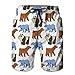 Pantaloncini da Spiaggia Uomo con Tasche Quick Dry Orso Animale Mammifero Orsacchiotto Grizzly Divertente XL