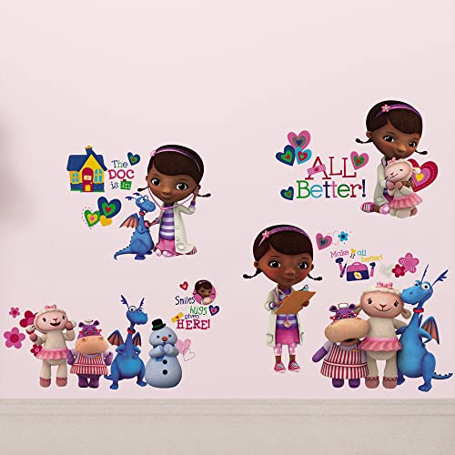 Joy Toy 22800 "Doc McStuffins" 4 Sheets Wall Decals Sticker in Blister Pack