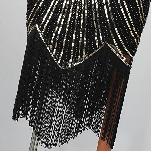 Robe vinyle grande taille aux finitions sequins et franges