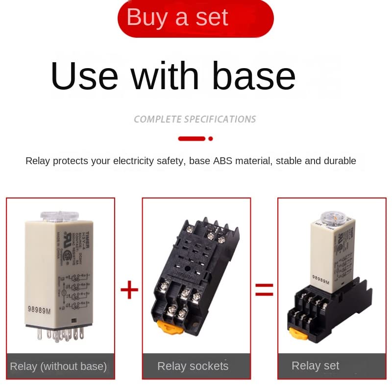 Power on Delay Time Relay H3Y-4 H3Y-2 Small 14-pin 8-pin DC12V24vAC220v Timer Switch 1S 3S 5S 30S 60S 5M 10M 30M 60M(10pcs-DC12,H3Y-2 5M)